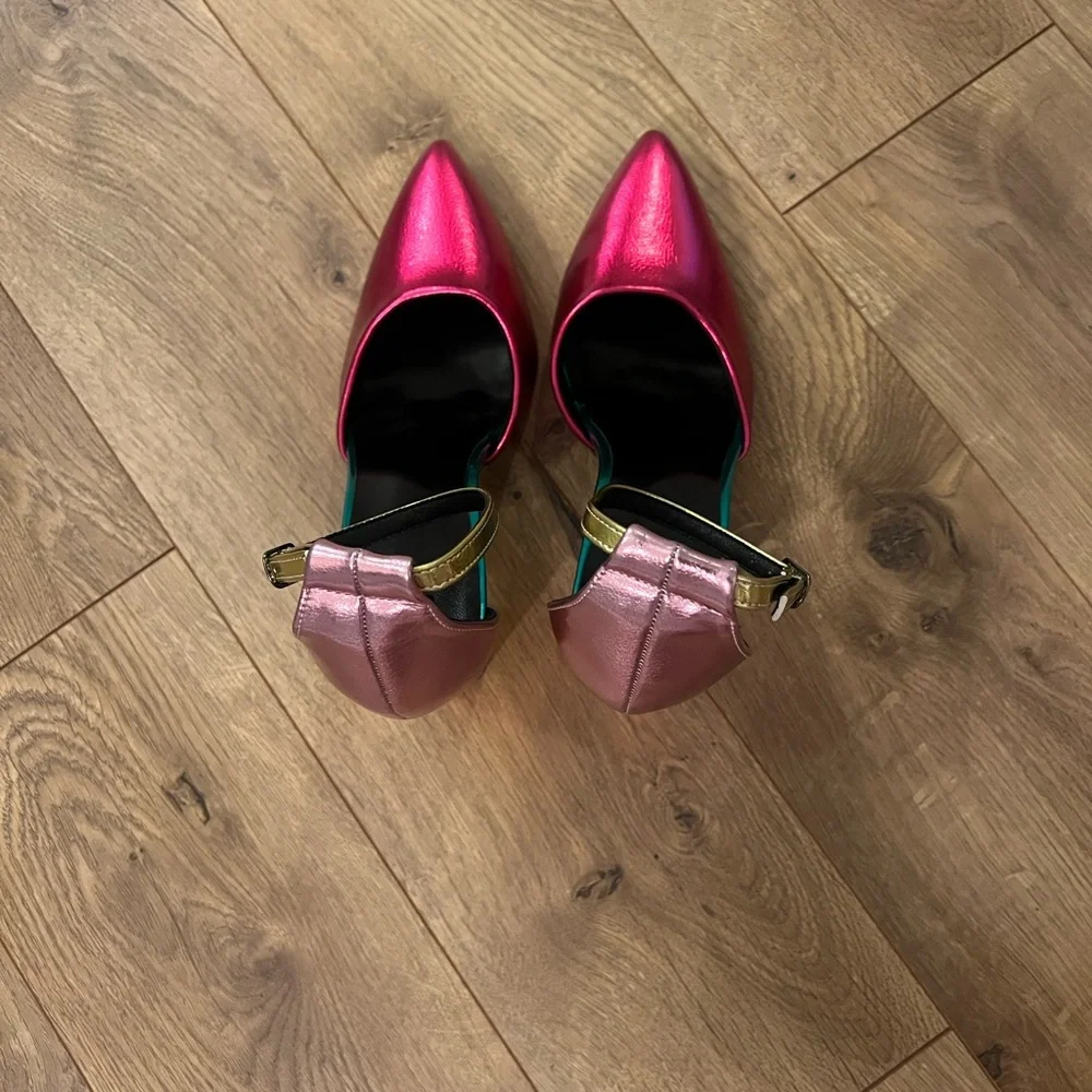 SHEIN Pink and Multi-Color Women's Heels - Picture 5 of 7